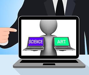 Image showing Science Art Laptops Displays Scientific Or Artistic