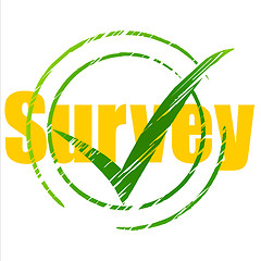 Image showing Tick Survey Represents Yes Checkmark And Assessing