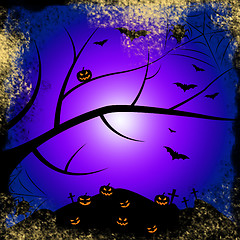 Image showing Halloween Tree Represents Trick Or Treat And Environment