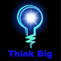 Image showing Light Bulb Indicates Think About It And Blazing