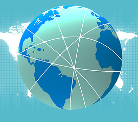 Image showing World Globe Indicates Travel Guide And Worldwide