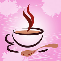 Image showing Hot Beverage Indicates Coffee Break And Cafeteria