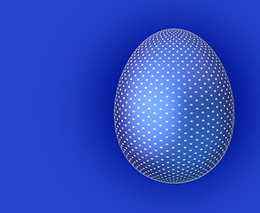 Image showing Easter Egg Shows Blank Space And Blue