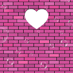 Image showing Brick Wall Means Text Space And Abstract