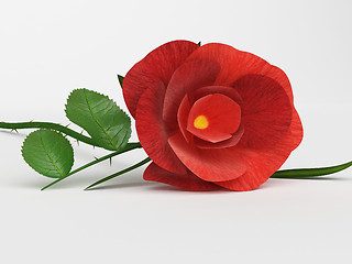 Image showing Rose Love Means Petal Romantic And Petals