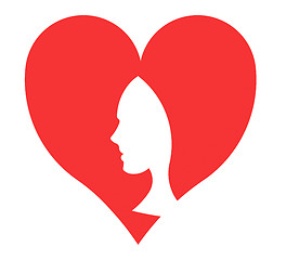 Image showing Heart Woman Indicates Valentine Day And Hearts