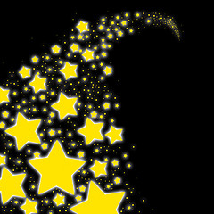 Image showing Yellow Space Represents Cosmos Celestial And Backdrop