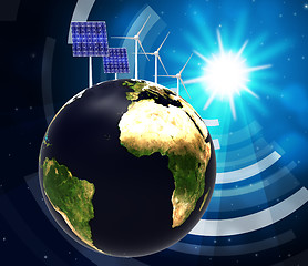 Image showing Solar Panel Indicates Alternative Energy And Globalise