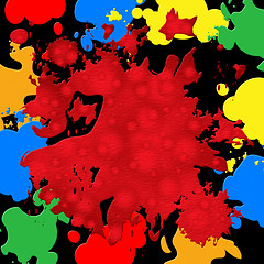 Image showing Splash Background Represents Paint Colors And Spatter