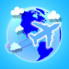 Image showing Flights Global Means Travel Guide And Worldly