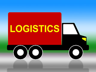 Image showing Delivery Truck Means Coordinate Courier And Organized