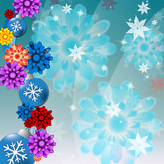 Image showing Xmas Balls Shows Christmas Ornament And Backdrop