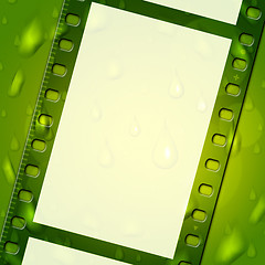 Image showing Copyspace Green Indicates Negative Film And Backdrop