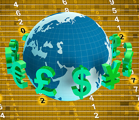 Image showing Forex Euros Indicates British Pound And Dollars