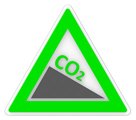 Image showing Sign Co2 Shows Carbon Footprint And Emission