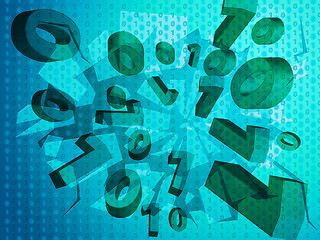 Image showing Explosion Education Represents Numeracy Numbers And Abstract