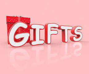 Image showing Gifts Celebrate Indicates Celebration Fun And Cheerful