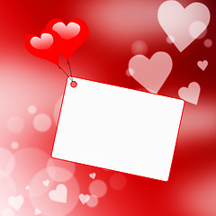 Image showing Tag Heart Represents Valentine\'s Day And Affection