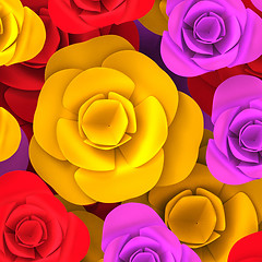 Image showing Color Background Shows Multicoloured Backgrounds And Colours