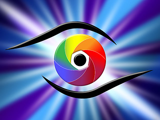 Image showing Eye Aperture Represents Color Guide And Chromatic