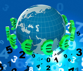 Image showing Forex Euros Means Currency Exchange And European