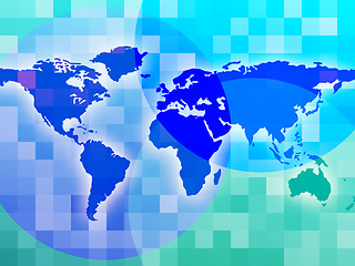 Image showing World Map Indicates Design International And Worldwide