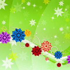 Image showing Background Flowers Represents Twist Backgrounds And Flora