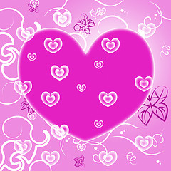 Image showing Background Hearts Represents Valentines Day And Backdrop