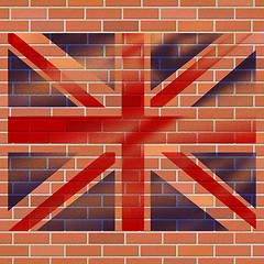 Image showing Union Jack Shows Great Britain And Abstract