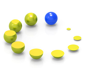 Image showing Growth Spheres Indicates Expand Develop And Improve