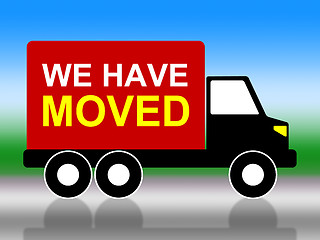 Image showing Moving House Represents Change Of Residence And Lorry