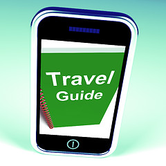 Image showing Travel Guide Phone Represents Advice on Traveling