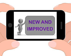 Image showing New And Improved Phone Means Upgrade Or Recent Development