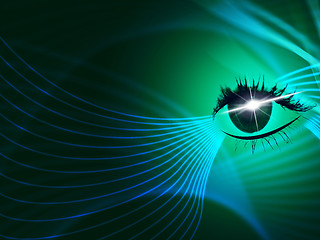 Image showing Eye Tech Represents Blazing Look And Iris