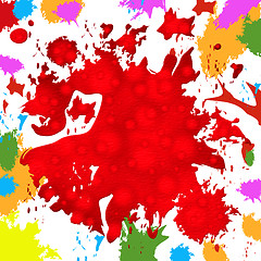 Image showing Paint Background Represents Colorful Splat And Color
