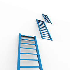 Image showing Ladders Planning Means Overcome Obstacles And Aspire