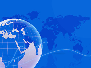 Image showing World Map Indicates Backgrounds Globalization And Globalise