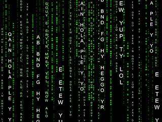 Image showing Matrix Tech Shows Digitally Abstract And Data