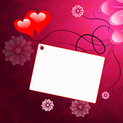 Image showing Copyspace Heart Shows Valentines Day And Copy-Space