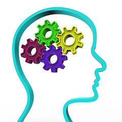 Image showing Think Brain Represents Reflect Consideration And Head