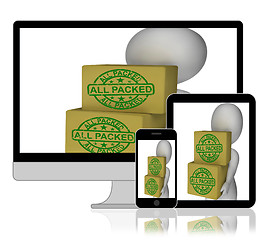 Image showing All Packed Boxes Display Product Packaging And Delivery