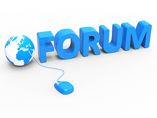 Image showing Forum Global Represents World Wide Web And Chat