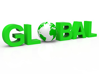 Image showing Globe Global Indicates Worldwide Corporate And Commerce