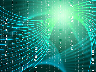 Image showing Swirl Tech Represents Light Burst And Computer