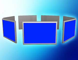 Image showing Monitors Copyspace Means Desktop Pc And Blank