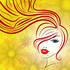 Image showing Beauty Hair Represents Good Looking And Attractive