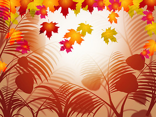 Image showing Background Leaves Represents Scenic Environmental And Natural