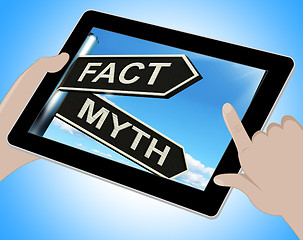 Image showing Fact Myth Tablet Means Correct Or Incorrect Information