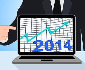 Image showing Twenty Fourteen Graph Chart Displays Increase In 2014