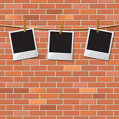 Image showing Brick Wall Represents Text Space And Border